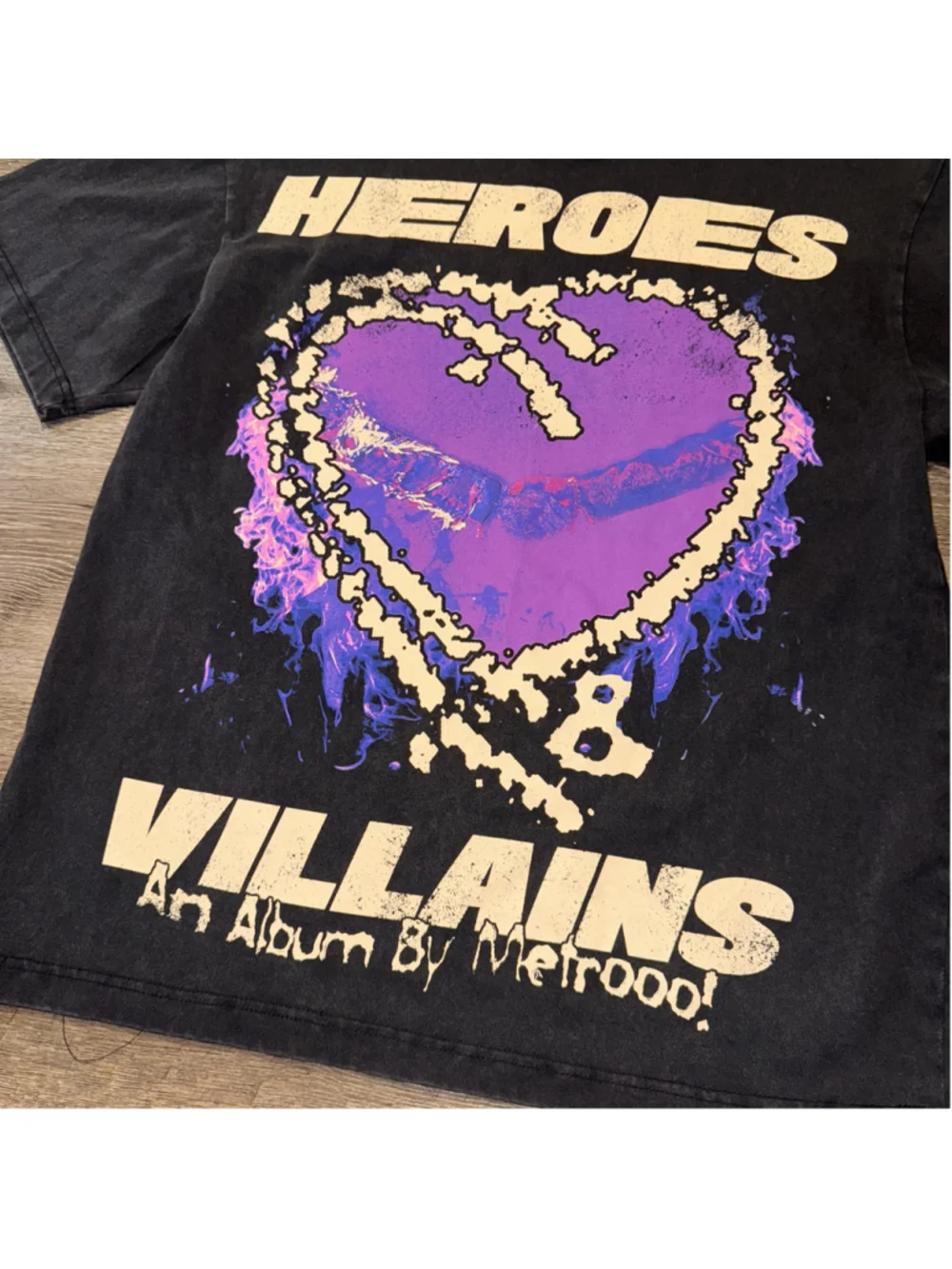 Metro Boomin Heroes & Villains Graphic T-Shirt Size L All Over Print